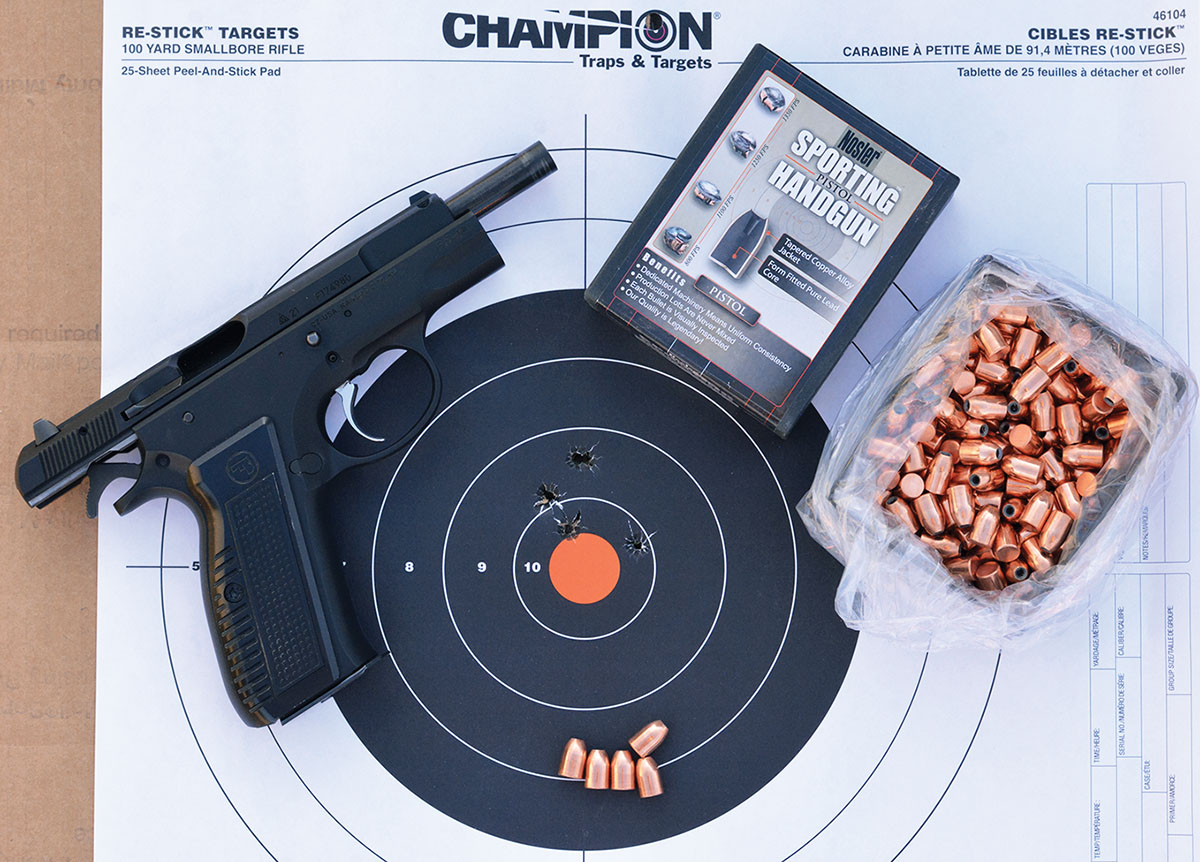 The accuracy of the CZ-USA 75 B RETRO was good, with many 25-yard, five-shot groups measuring around 1½ inches.